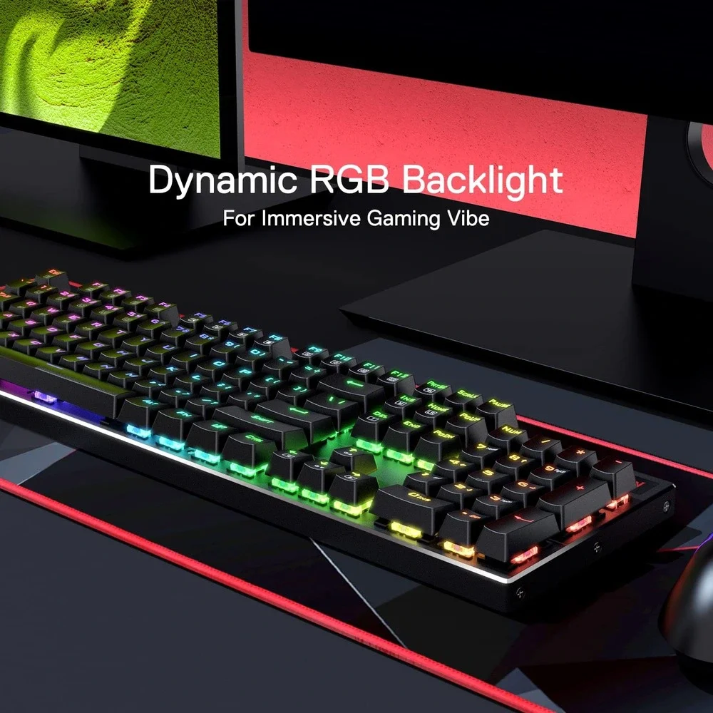 Redragon K556 PRO Wireless RGB Mechanical Gaming Keyboard 104 Key Aluminum Frame